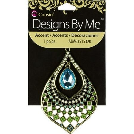 Cousin 1pc Mtl Acct Teal/grn Teardrop