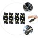 thumbnail image 4 of 2 pares de cubiertas antideslizantes para zapatos, tacos de tracción para caminar, pinzas antideslizantes para zapatos de escalada, para hielo, color negro, 4 of 5