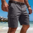 thumbnail image 2 of Evdexr Cargo Shorts Mens Knee Length Short Summer 2026 Hiking Short Pant Loose Fit Lightweight Big and Tall Casual Short Pants with Pockets Dark Gray L, 2 of 6