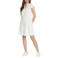 thumbnail image 3 of London Times V Neck Short Butterfly Sleeves Pull Over Short Jersey Dress by Curated Brands, 3 of 6