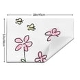 thumbnail image 3 of YFYANG Washable Heat-Resistant Placemats, 70% PVC/30% Polyester, Butterfly Flower Doodle Kitchen Table Mat, 12" x 18" 1 Piece, 3 of 6