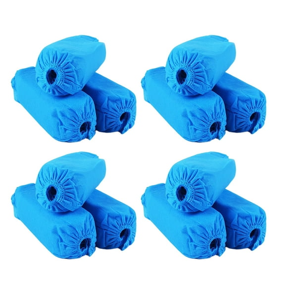 Sensethe 100pcs Shoe Covers Waterproof Non Shoe Boot Covers Anti- Construction Workplace Floor Protection Thicken Blue