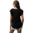 thumbnail image 3 of Anyjoin Women's Summer Tunic Tops Ruffle Short Sleeve Casual Shirts, 3 of 6
