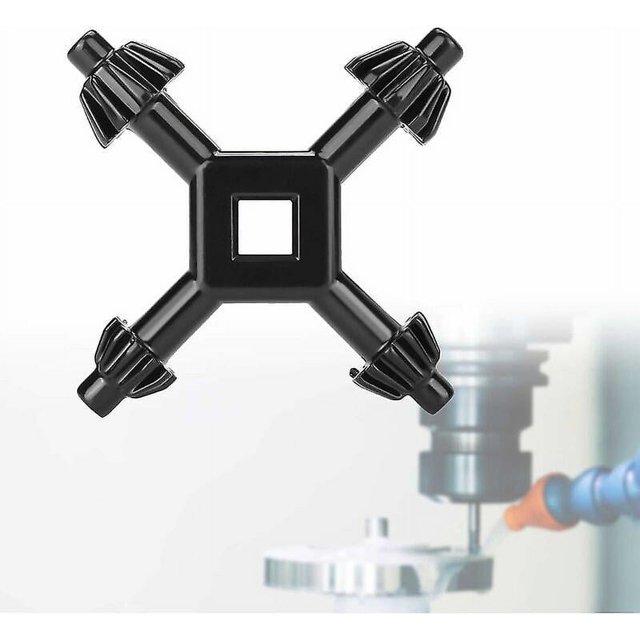 Llave de portabrocas universal de 4 piezas, llave de portabrocas multifunción 4 en 1 para taladro eléctrico, negro