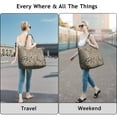 thumbnail image 4 of Abstract Leopard Print Weekender Bag Modern Travel Tote with Cheetah Spots, Fashion Texture Pattern, Lightweight, 4 of 5
