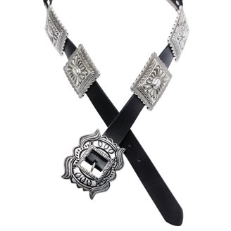 Angel Ranch Ladies Black Gator Print Studded Glitz Leather  display picture 1