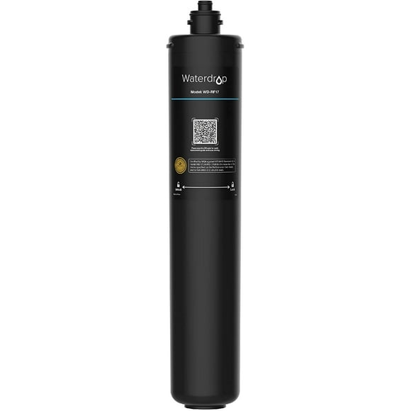 Waterdrop RF17 Water Filter, NSF/ANSI 42 Certified, 19K Gallons High Capacity, Replacement for Waterdrop Under Sink Water Filtration System