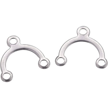 

1000pcs 9mm Mini Stainless Steel Chandelier Component Links Arch Connector Charms 1mm Hole Linking Charms for Bracelet Necklace Making Connectors Jewelry Findings