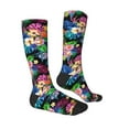 thumbnail image 3 of Fotbe Colorful Flowers print Women's Men's Novelty Crew Socks Cotton Socks Knee High Socks for Walking,Running,Nurses,Pregnancy, 3 of 9