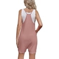 thumbnail image 4 of Maternity Women Solid Color Sleeveless Overalls Casual Loose Jumpsuit Shorts, 4 of 6