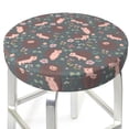 thumbnail image 3 of Fotbe Hedgehogs and Flowers1 Stool Covers Round,Waterproof Round Bar Stool Covers Bar Chair Covers Washable Stool Cushion Slipcover for 12-14 Inch Chair-14 inch, 3 of 7