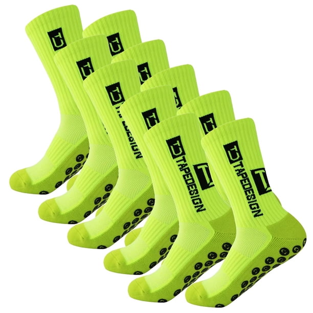 Calcetines de entrenamiento SpotFluorescent 5Pares Verde Fluorescente 6-12.5US TapeDesign Calcetines Tubo Medio Algodón.