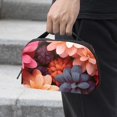 thumbnail image 2 of Fragmented Flowers Hard Drive Bag Travel Organizer Phone Charger Organizer Small Electronics Travel Organizer Waterproof Oxford Fabric 5.9x9.44x3.14 in, 2 of 6
