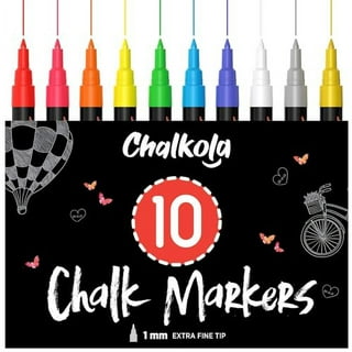 Chalkola Liquid Chalk Markers (8 Pack, 1mm Extra Fine Tip) for Chalkboard  Signs, Blackboard, Window, Labels, Bistro, Glass, Car - Washable Pastel