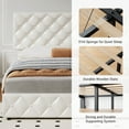 thumbnail image 6 of Eastvita Full/Queen/King Size Bed Frame with 4 Storage Drawers and Headboard, Linen Upholstered Platform Bed Frame, Diamond Stitched Button Tufted, Easy Assemble, Noise-Free, No Box Spring Needed, 6 of 7