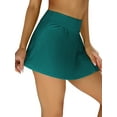 thumbnail image 4 of Charmo Women Solid Split Swim Skirt Built in Shorts High Waisted Swim Bottoms, 4 of 5