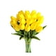 thumbnail image 1 of Tulipanes artificiales de piel sintética Mandy, color amarillo, 20 tallos, 1 of 9