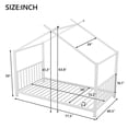 thumbnail image 7 of SESSLIFE Montessori Floor Bed, Twin Size Toddler Floor Bed with Roof and Guardrail, House-Shaped Design, No Box Spring Needed, Toddler Bed Frame for Kids, White, 7 of 7