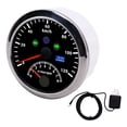 thumbnail image 1 of Tacho Meter Gauge, 120km/h High Accuracy Red Backlight GPS Speedometer LCD Display  For 12V/24V Vehicles Black, 1 of 8