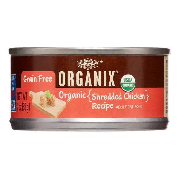 Castor & Pollux Organix GrainFree Shredded Chicken Wet Cat Food, 3 oz