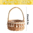 thumbnail image 2 of LGCASL Easter Rattan Woven Flower Girl Basket with Tassels for Wedding,Handwoven Rustic Flower Girls Basket with Handle and Artificial Lace Flowers,Wicker Storage Baskets for Home Wedding Birthday ,S, 2 of 8