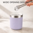 thumbnail image 6 of Ozark Trail 10oz Ceramic Lined Stainless Steel Lowball Tumbler with Magnetic Tritan Transparent Slider Lid, Purple, 6 of 15