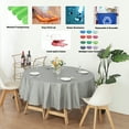 thumbnail image 2 of (4 Packs) Silver Premium Round Heavy-Duty Plastic Table Covers ( Reusable), 2 of 6