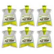 RESCUE! Outdoor Disposable Hanging Fly Trap, 6 Count, Resin