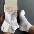 thumbnail image 2 of Men Foot Socks Outdoor Hosiery Sport Socks All-matching Sweat Absorption Breathable Ankle Socks Solid Color Casual Short Socks, 2 of 5