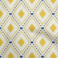 thumbnail image 1 of oneOone Cotton Poplin Yellow Fabric Check Sewing Material Print Fabric By The Yard 56 Inch Wide, 1 of 4