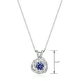 thumbnail image 6 of Forever Facets Lab Grown Diamond and Created Sapphire Necklace in Sterling Silver, Adult Female, 6 of 8