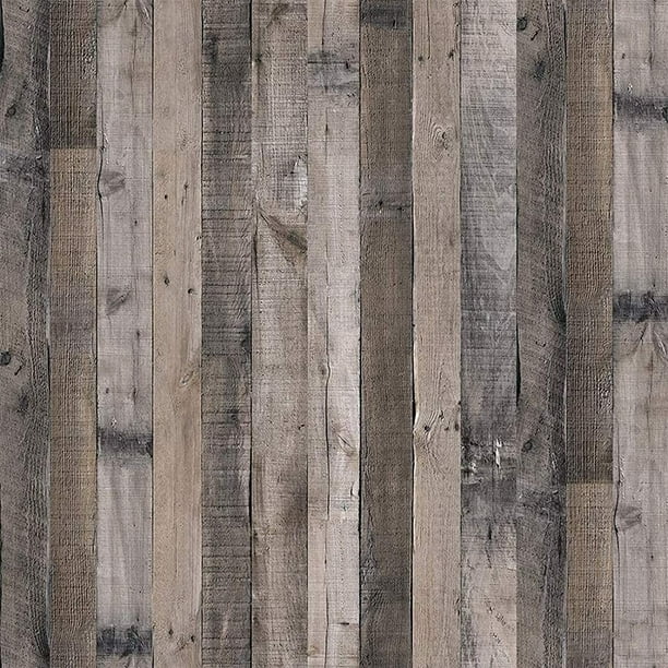 Gray Wood Wallpaper Wood Peel and Stick Wallpaper 17.7”x