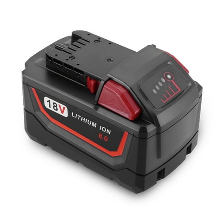 

8.0Ah 18V Lithium-Ion Battery for MILWAUKEE M18 18 Vlot Cordless Power Tools 48-11-1811 48-11-1840 48-59-1850