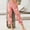 Pink, variant on AOOCHASLIY Fall Clothes Pants Women's Printing Straight Leg All-Match Casual Lightweight Pants 7-Point Pants Plus Size
