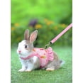 thumbnail image 5 of Rabbit Harness and Leash for Walking Escape Proof - Cute Carrot Pattern Mesh Breathable Bunny Vest Harness Outdoor Camping Hiking Training - Also Suit for Ferret Kitten Puppy Small Animals, 5 of 5