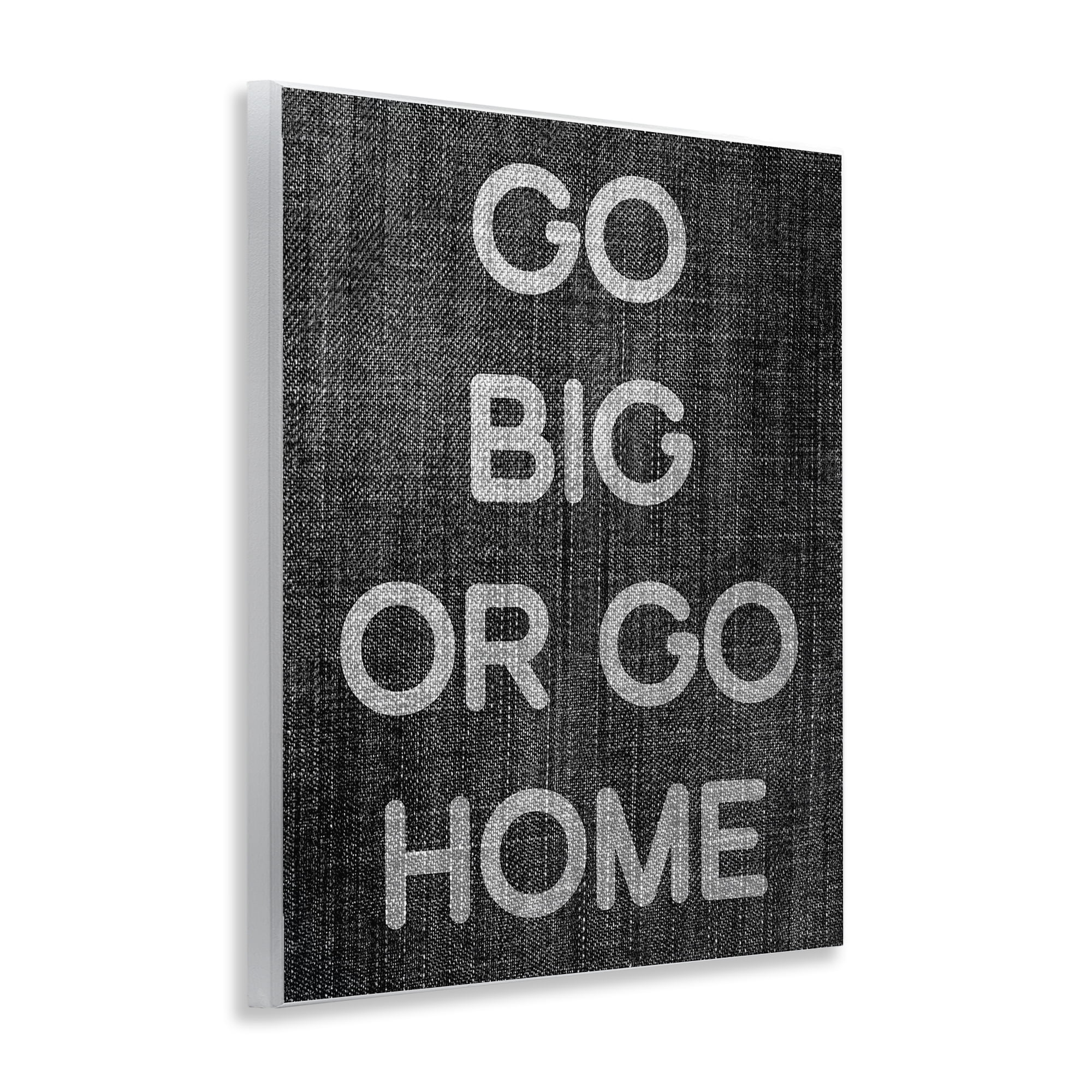 Stupell Industries Go Big or Home Phrase Text & Numbers Painting Unframed Art Print Wall Art, 11 x 14