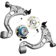 Detroit Axle - 4pc Front Lower Control Arms Wheel Hubs Replacement for Buick Park Avenue Cadillac Seville