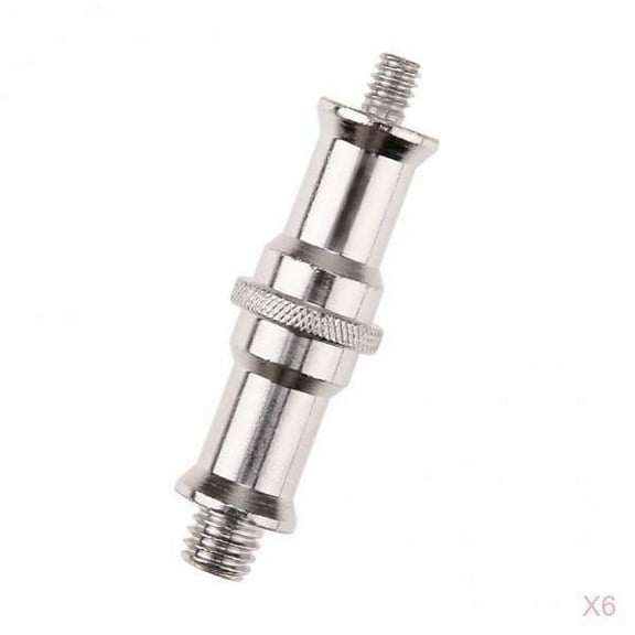 6 Pieces 1/4"" to 3/8"""" Stud Male Screw Tripod Adapter for Flash Light Stand