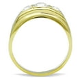 thumbnail image 3 of IP Gold(Ion Plating) Stainless Steel Ring with Top Grade Crystal in Clear for Women Clear Stone Color Style TK119G Size 9, 3 of 4