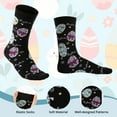 thumbnail image 3 of COOPLUS Easter Socks for Men Funny Bunny Egg Patterned Crew Socks Novelty Gifts 5 Pack (Size 10-13), 3 of 7