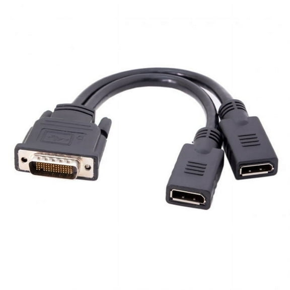 JSER DMS-59Pin Male to Dual DP Displayport Female Splitter Extension Cable for PC Graphics Card