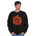 thumbnail image 5 of Halloween Pumpkin NASA Jack O Lantern Unisex Plus Size Sweatshirt Brisco Brands 3X, 5 of 6