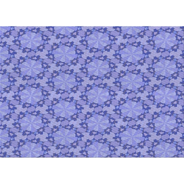 Ahgly Company Machine Washable Indoor Rectangle Transitional Purple Mimosa Purple Area Rugs, 3' x 5'