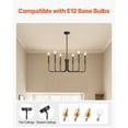 thumbnail image 6 of KFFKFF 6-Light Black Chandelier, Adjustable Farmhouse Ceiling Fixture for Dining, Bedroom, Foyer, Kitchen, Living Room, and Entryway, 6 of 9