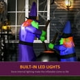 thumbnail image 4 of HOMCOM Coloré 5.5 Pieds Gonflable Halloween 2 Sorcière Affichage LED Extérieur Jardin, 4 of 10