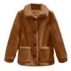 thumbnail image 2 of Abrigo y chaquetas informales de manga larga sin capucha para mujer, otoño e invierno, holgado, de manga larga, sin capucha, de poliéster., 2 of 5