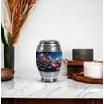 thumbnail image 5 of Rose Mini Funeral Urns For Adult Brother - Cremation Keepsake For Ashes Adult Female - Blue Mini Urn For Human Ashes For Male And Female - Miniature Urn For Mother - 3 Inch, 5 of 7
