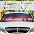 thumbnail image 5 of Car Front Windshield Sunshade UV Heat Protection, Foldable Auto Windshield Sun Visor for Sedan SUV Truck Watercolor Landscape, Car Sunscreen Blocks UV Rays Heat 51x27.5inch Keep Vehicle Cool, 5 of 6
