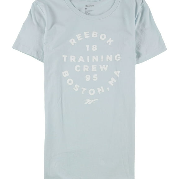Reebok Womens Training Crew Boston, Ma 1895 Graphic T-Shirt, Blue, Large
