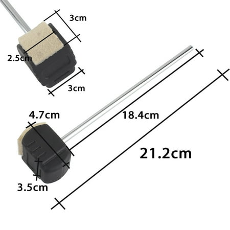 High-quality Bass Drum Pedal Beater Wool Felt Stainless Steel Handle Percussion Instrument Accessories